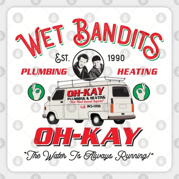 Wet Bandits Plumbing & Heating Magnet by Alema Art